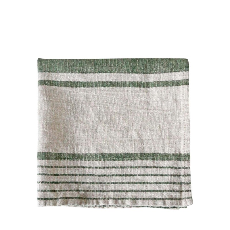 100% linen napkin with stripes 40 x 40 cm