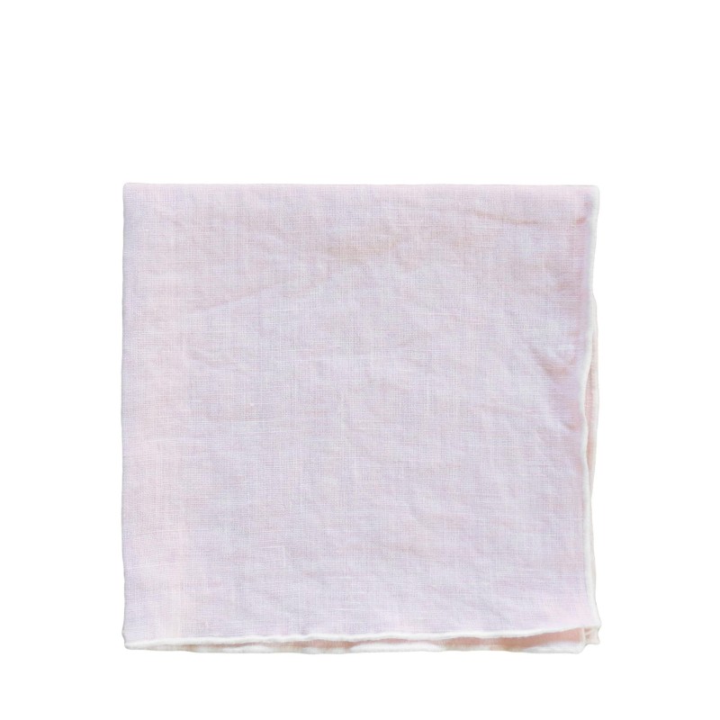 Tovagliolo 100% lino 40x40 cm bordo bianco