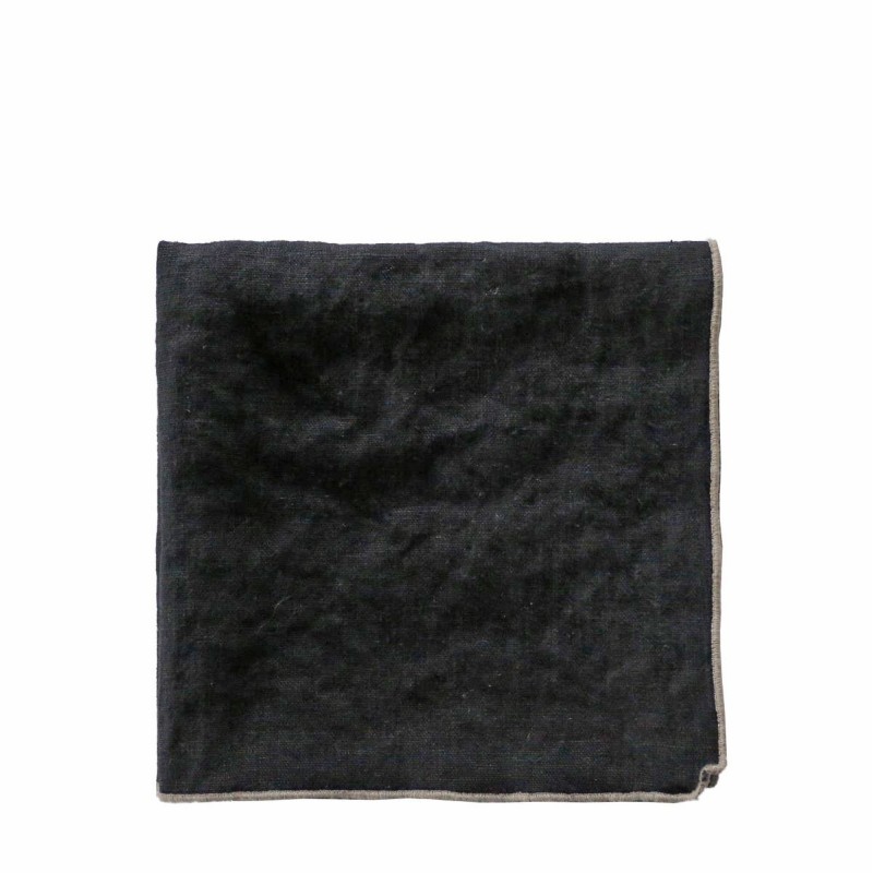 Tovagliolo 100% lino 40x40 cm bordo naturale