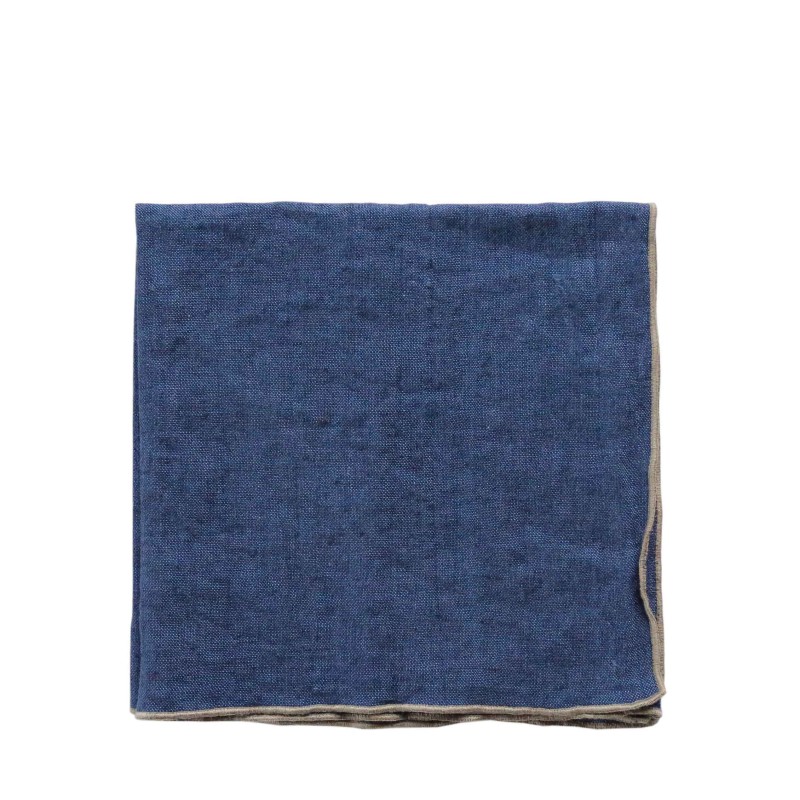 Tovagliolo 100% lino 40x40 cm bordo naturale
