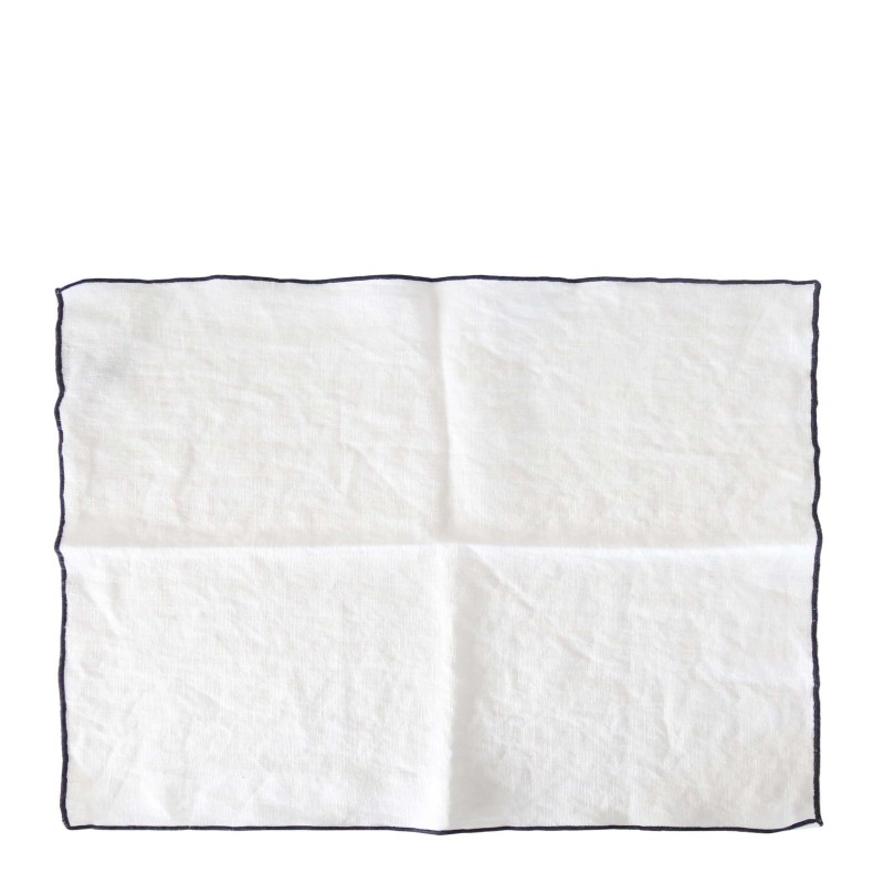 100% linen placemat 35x50 cm black hem