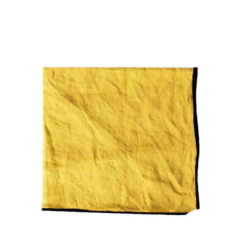 Tovagliolo 100% lino 40x40 cm bordo nero