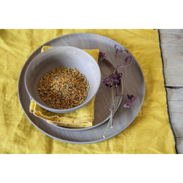 Chemin de table 100% lin 50 x 140 cm avec bord noir