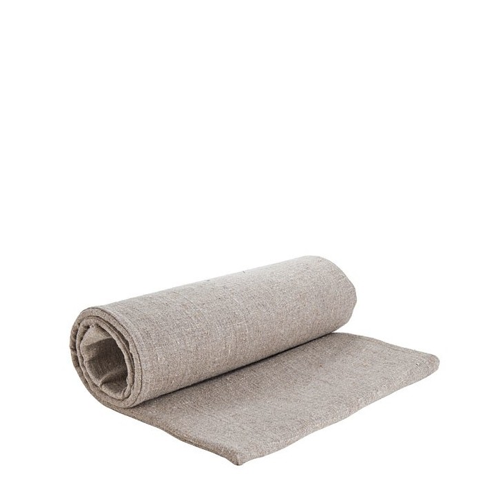 100%linen raw carpet with zip 50 x 144 cm