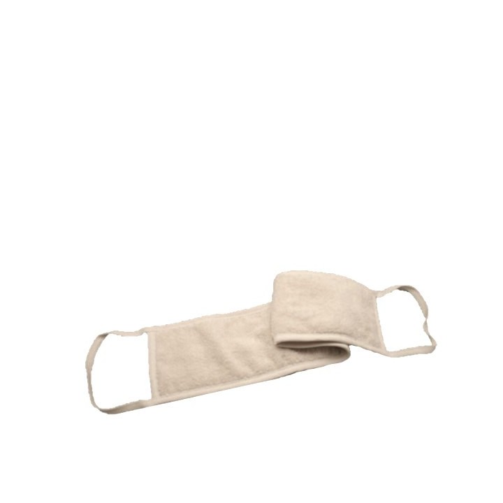 Striscia scrub 60%lino 40%cotone panna 14 x 70 cm