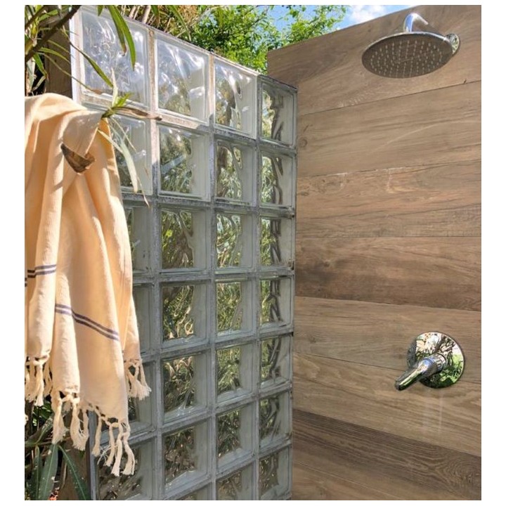 Serviettes minces À rayures bleues en coton dans une boÎte en Étain 40 x 70 cm