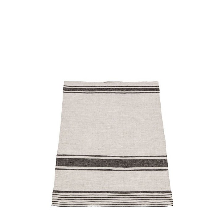 100%linen dishcloth natural/black color 47x70 cm