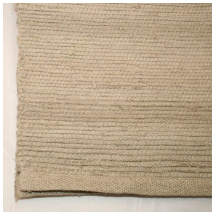 Tapis 100%lin inga couleur beige 60x120 cm