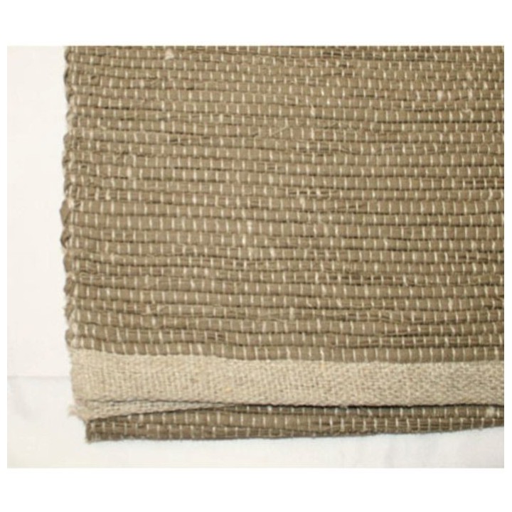 Tapis inga 100%lin couleur marron 60x180 cm