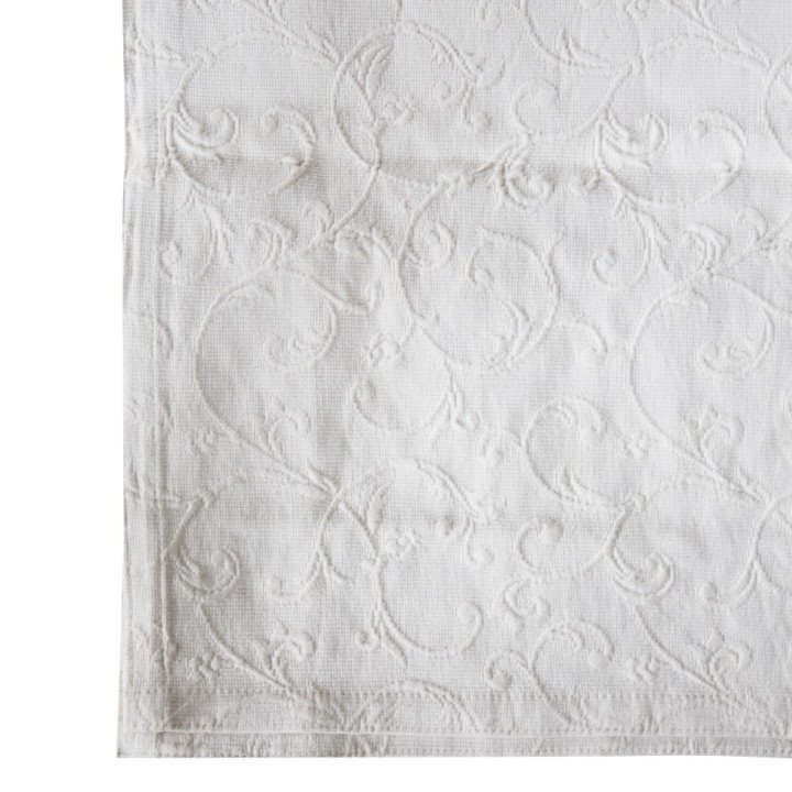 Copriletto/telo damascato colore panna tilia 180 x 260 cm