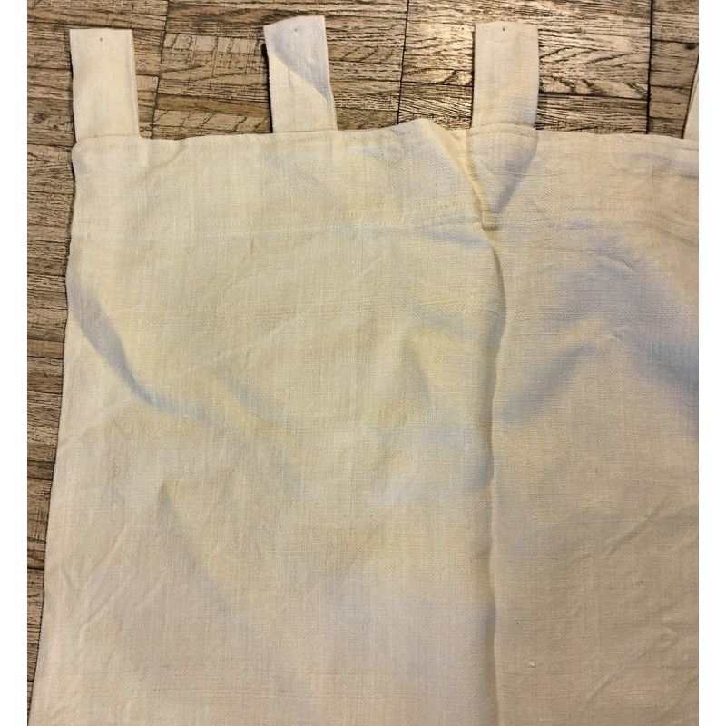 Thick cream jute curtain 150 x 260 cm