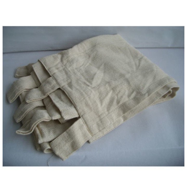 Thick cream jute curtain 150 x 260 cm