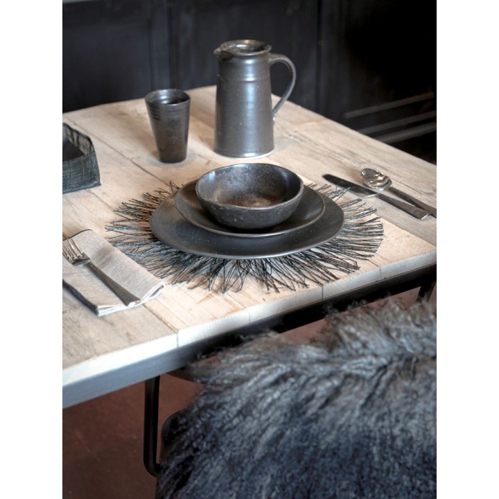 Sous-plat dent-de-lion noir d40 cm