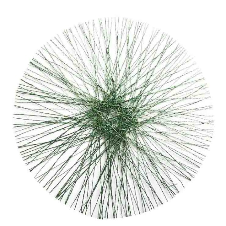 Sottopiatto soffione in abaca verde d40 cm