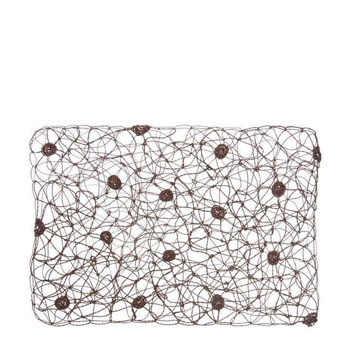 Tangled placemat polka-dotted brown color