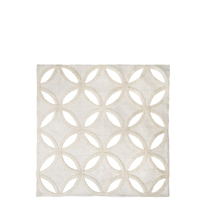 Sottopiatto in abaca petali forati 36 x 36 cm