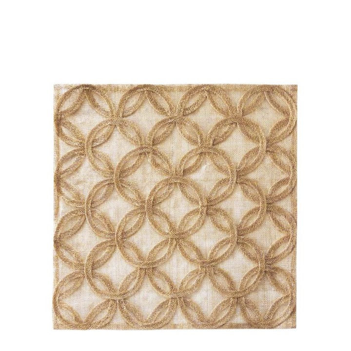 Sottopiatto in abaca petali pieni 36 x 36 cm