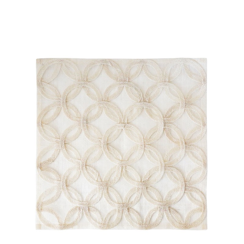 Abaca underplate with full petals 36 x 36 cm