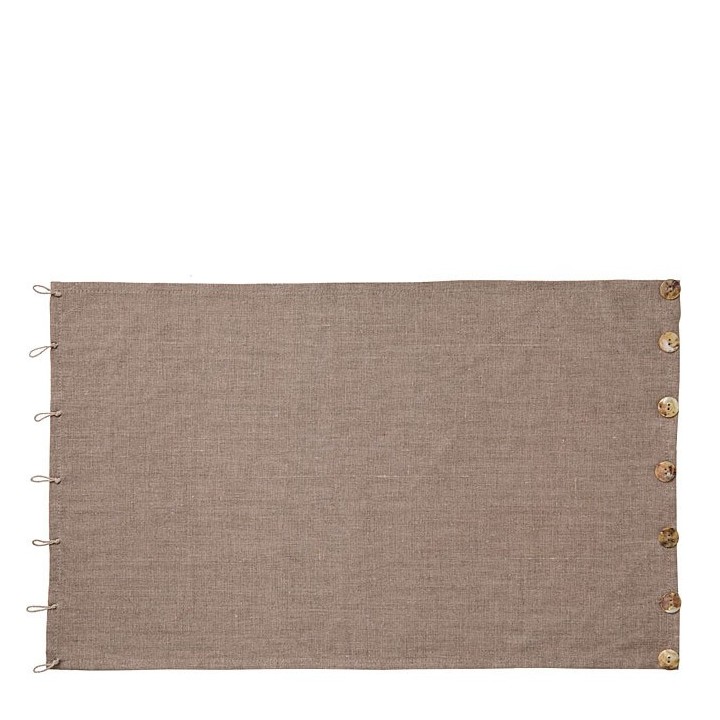 100%linen placemat with buttons eyelets linen 35 x 54 cm