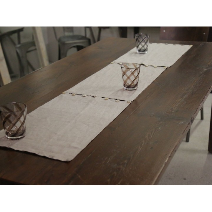 100%linen placemat with buttons eyelets linen 35 x 54 cm