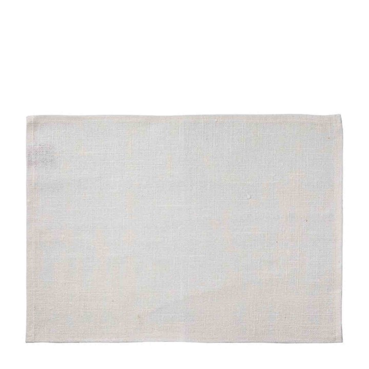 Set de table en 100%lin brut couleur creme 35 x 50 cm