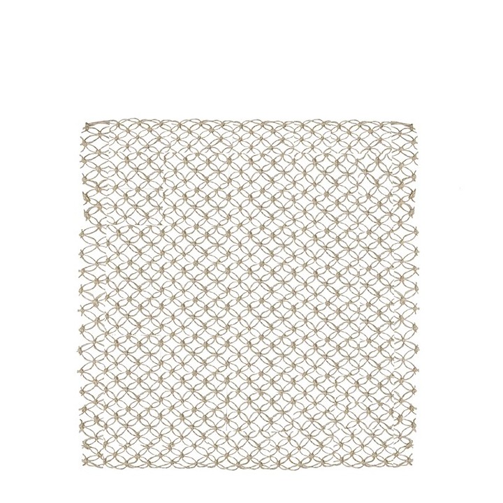 Sottopiatto quadro macrame bianco 35 cm