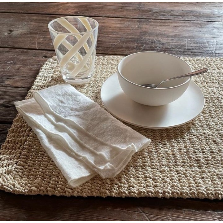 Set de table trame epaisse couleur blanche 39 x 49.5 cm