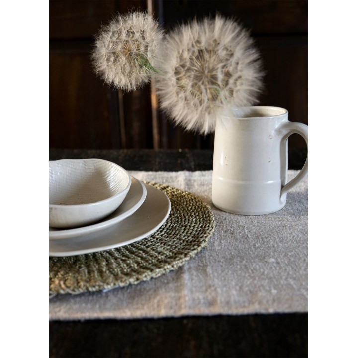 Sottopiatto intreccio spesso abaca col. lino d38 cm