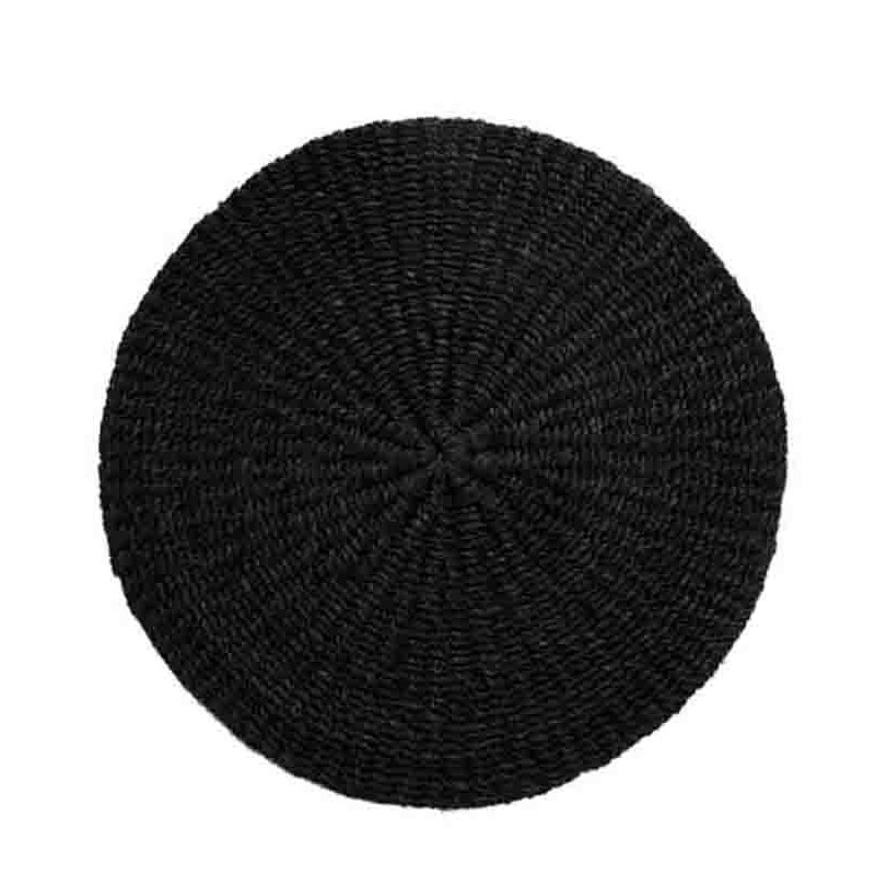 Sous-plat trame epaisse couleur noire d38 cm