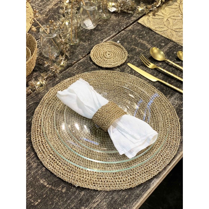 Set de table en crochet d'abaca