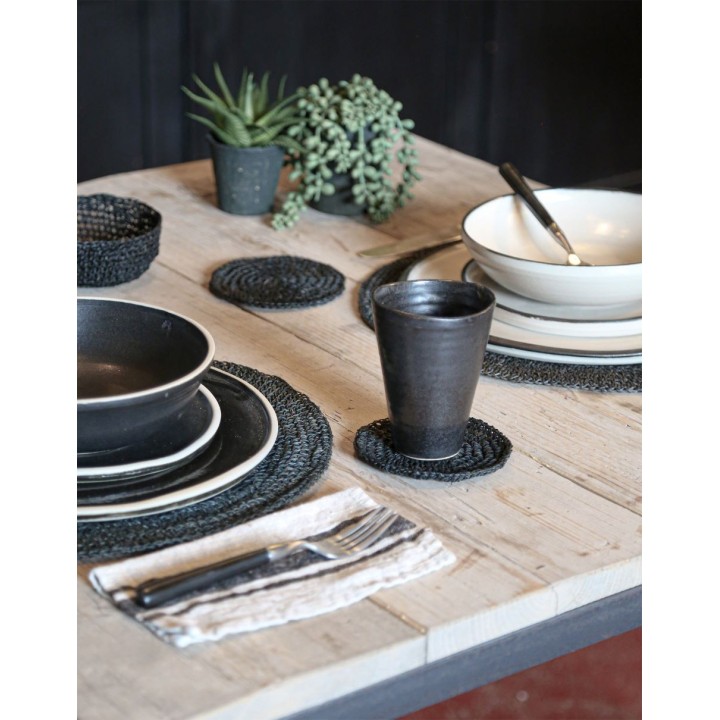 Sous-verre en crochet d'abaca