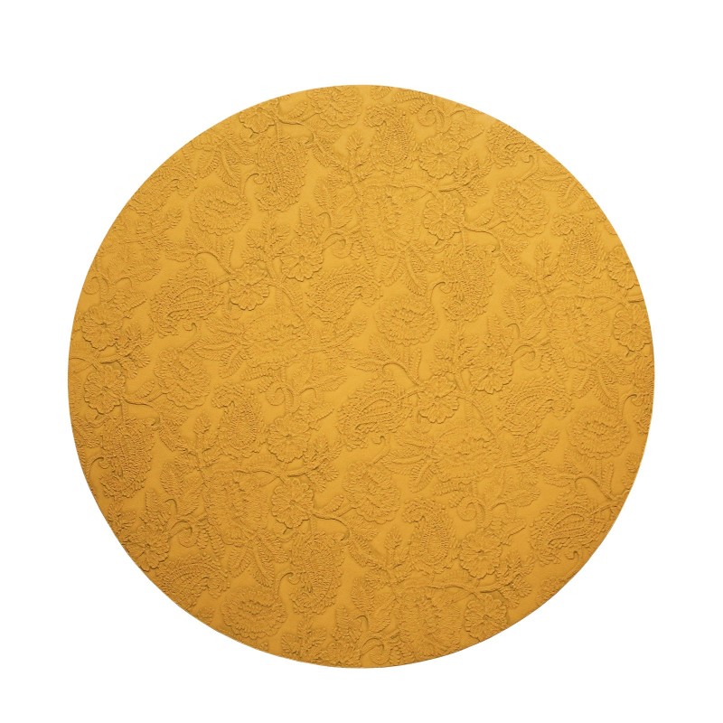 Poliurethane doubleface underplate with flower relief