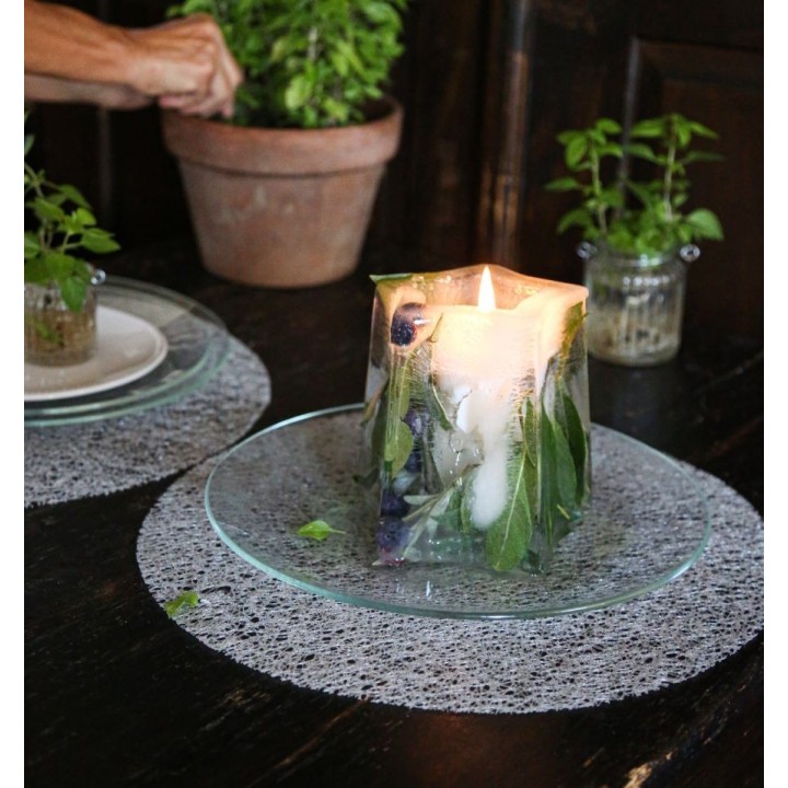 Polyetylene frozen design woven underplate d38 cm