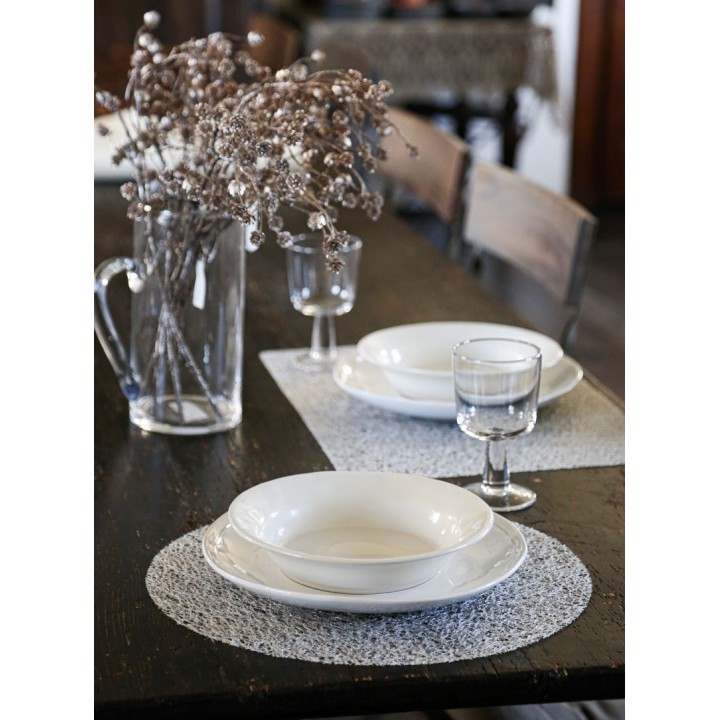 Set de table tresse en polypropylene motif glace d38 cm