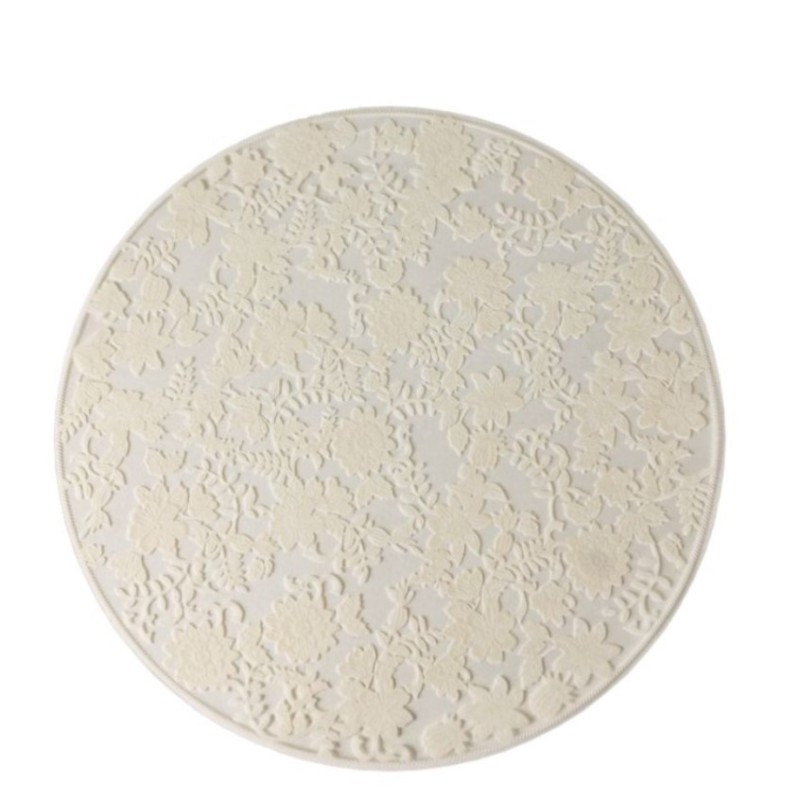 Sottopiatto pvc trasparente pizzo floreale crema d38 cm
