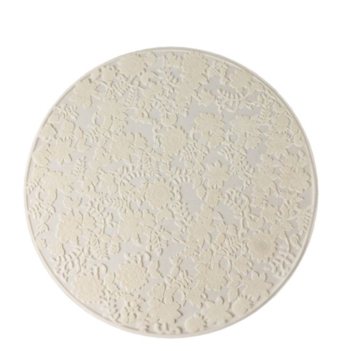 Sottopiatto pvc trasparente pizzo floreale crema d38 cm