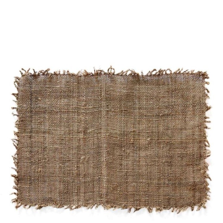 Tovaglietta juta naturale bordo frange 36 x 50 cm