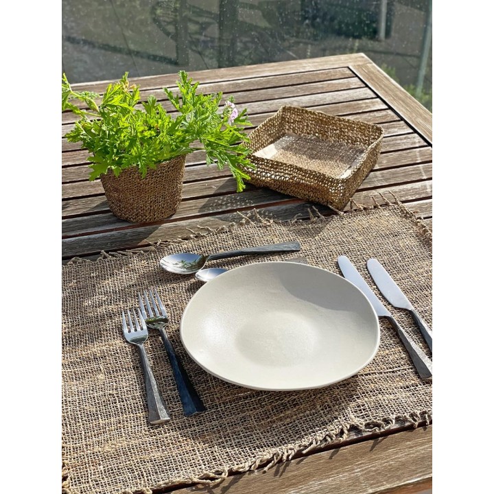 Set de table en jute naturel avec franges 36x50 cm