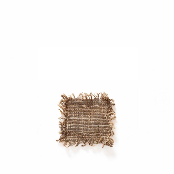 Natural jute square coaster
