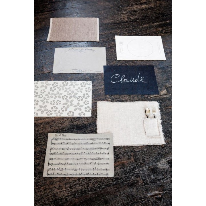 Cellulose fiber placemat blackboard