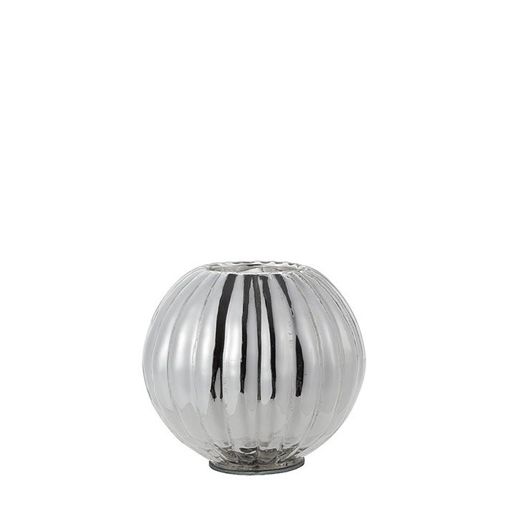 Tealight holder sphere silver color d9 cm