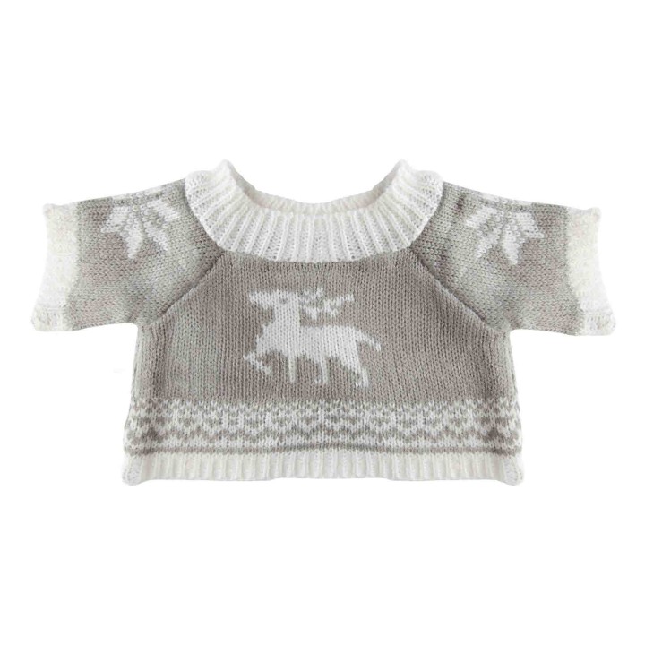 White and gray pelouches sweater h50 cm
