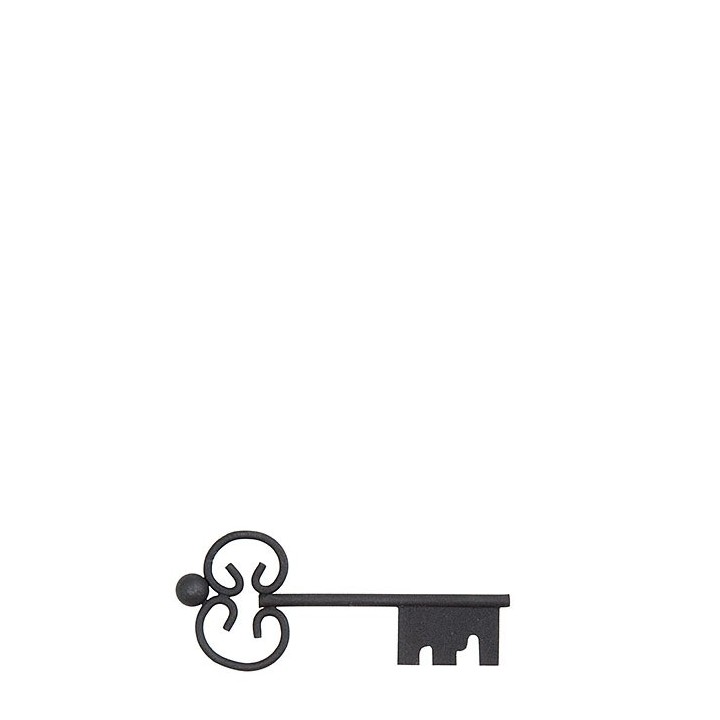 Chiave antica in latta scura 12 cm