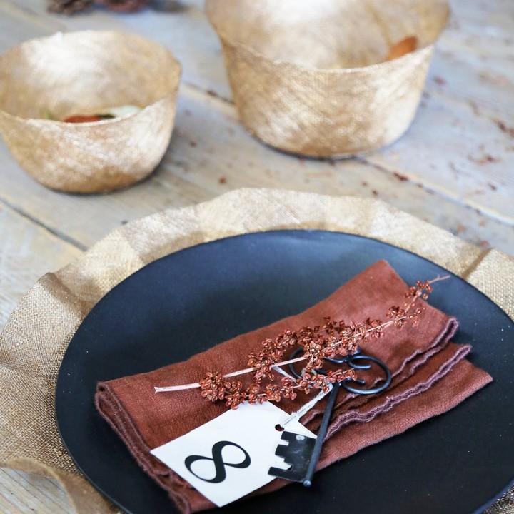 Antique dark tin-plated key 12cm