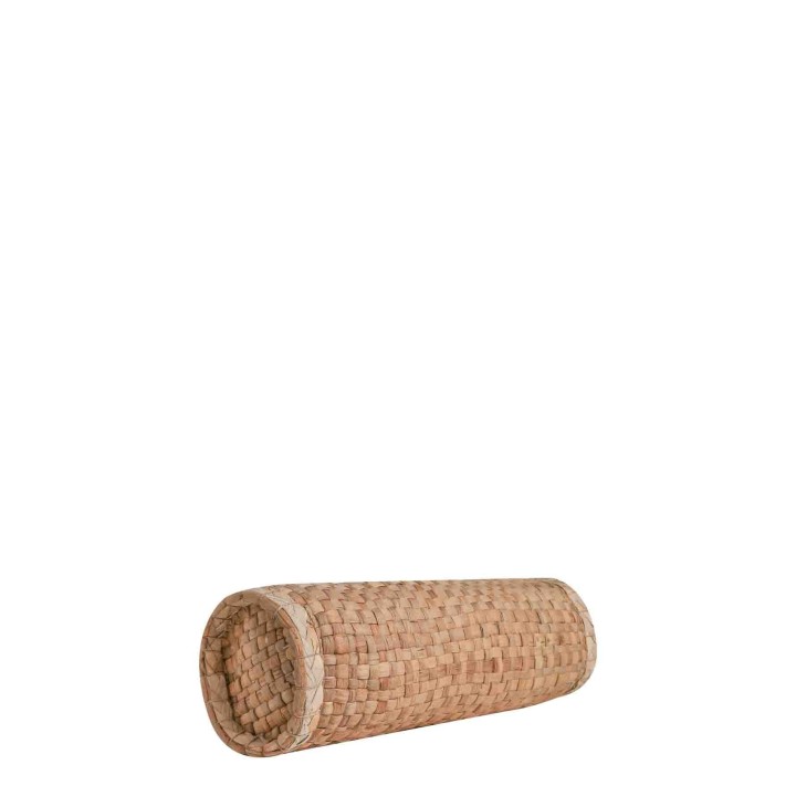 Coussin cylindrique en feuilles de bananier naturelles, diamètre 17 cm