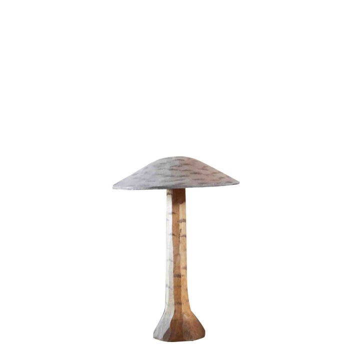 Wooden hand-carved mushroom h15 cm