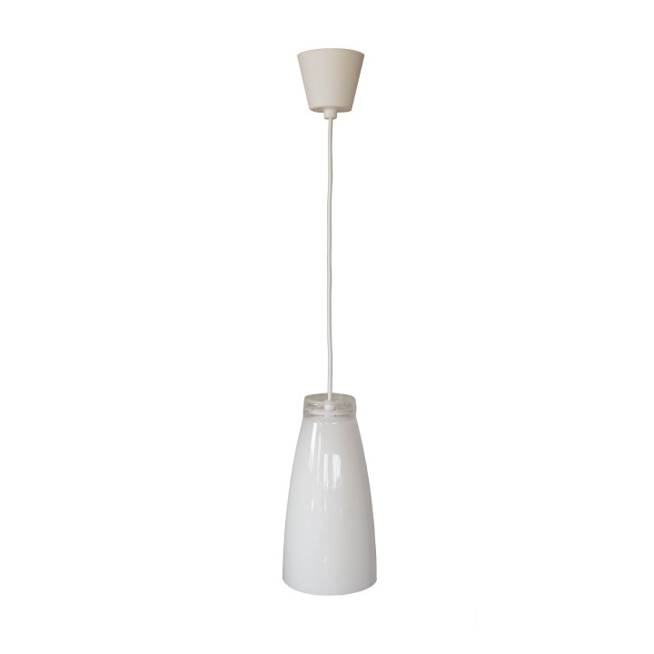 Lampe methacrylate blanche d14 h28 cm