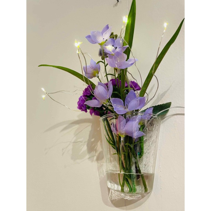 Branche 10 lum. pour bouquet avec batteries (utilisable dans l'eau) h40 cm