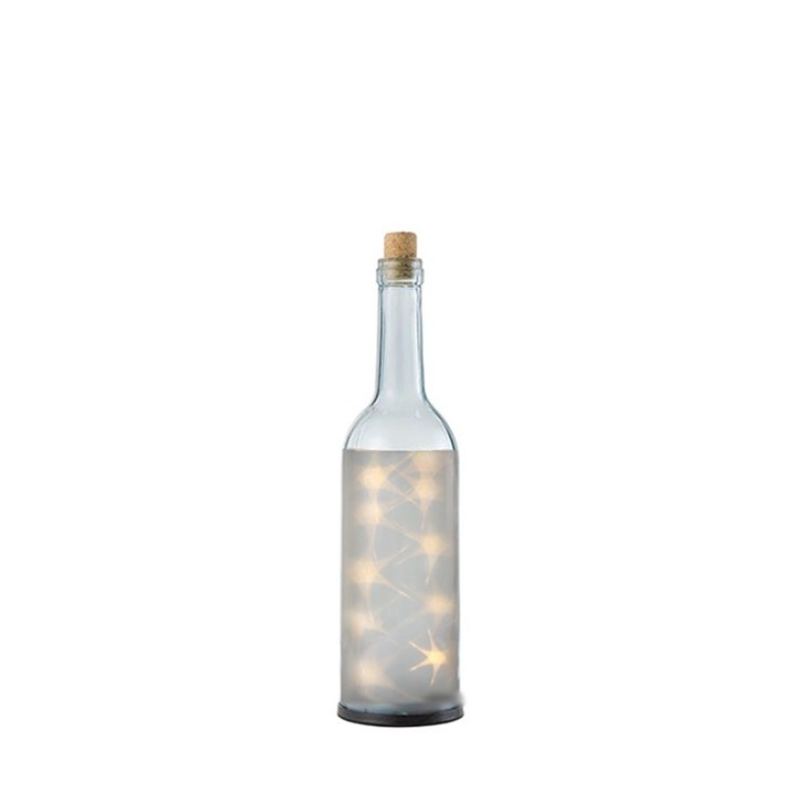 10 led lights transparent bottle white color d8 h28 cm
