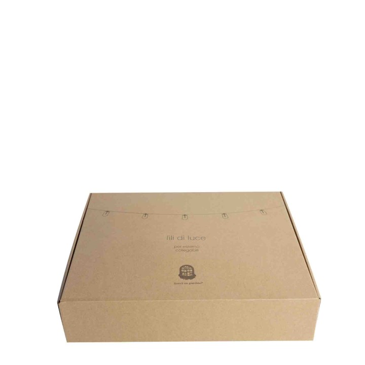 Filo nero 10 lampadine vetro corrente prol.esterno 5 m